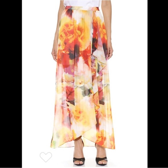 Alice + Olivia Leah Long Floral-Print Wrap Skirt - Picture 8 of 11